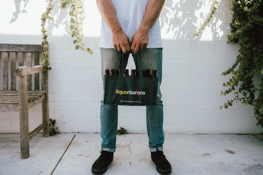 Branded reusable bags to hold beer and wine